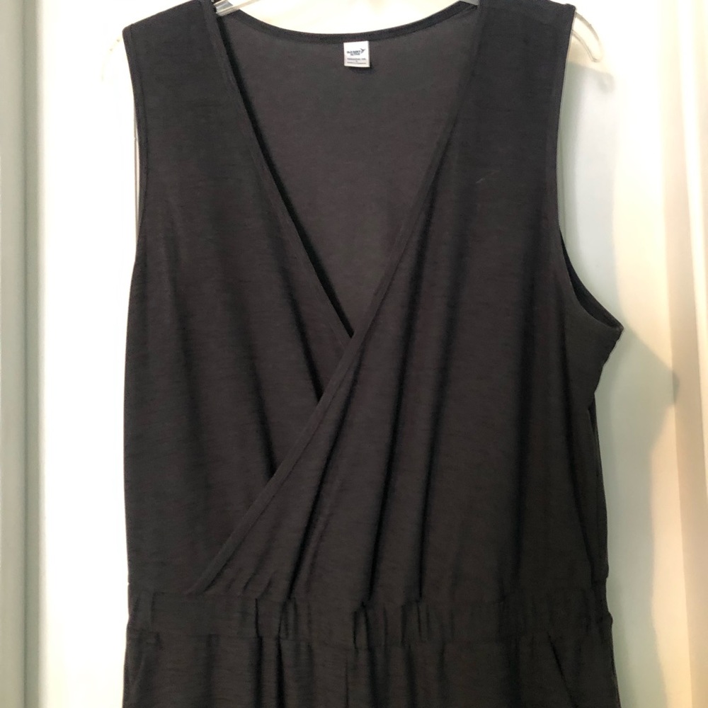 Old Navy charcoal gray jumpsuit, size L.